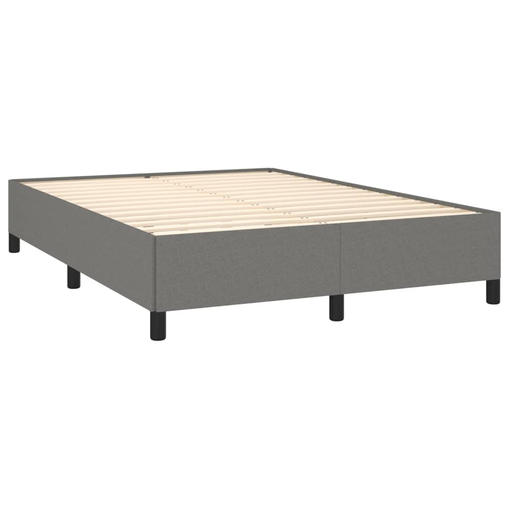 vidaXL Bedframe zonder matras stof donkergrijs 140x200 cm afbeelding