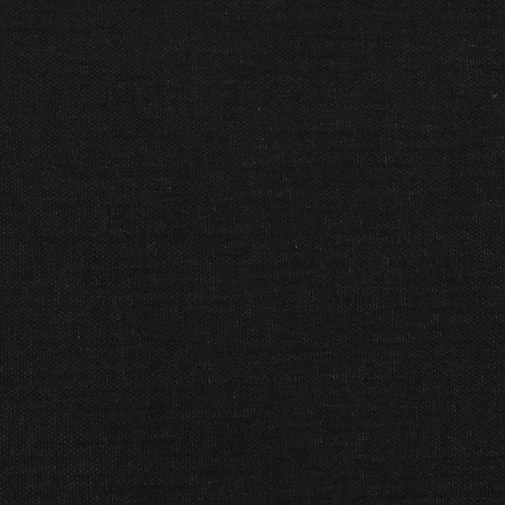 fekete szövet ágykeret 140x200 cm