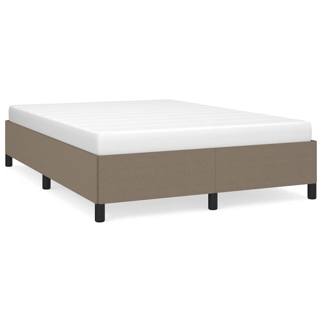 vidaXL Rám postele bez matrace taupe 140 x 200 cm textil
