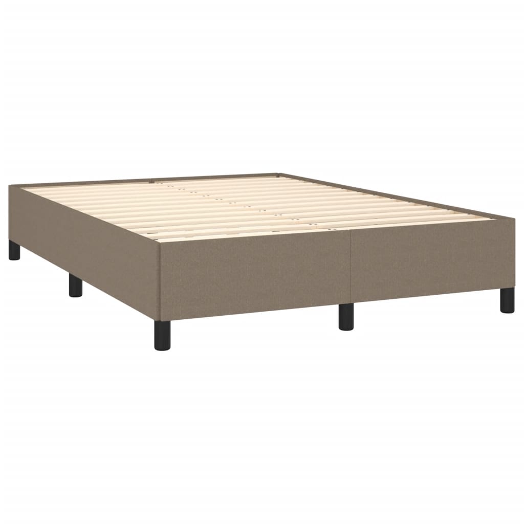 vidaXL Bedframe zonder matras stof taupe 140x200 cm afbeelding