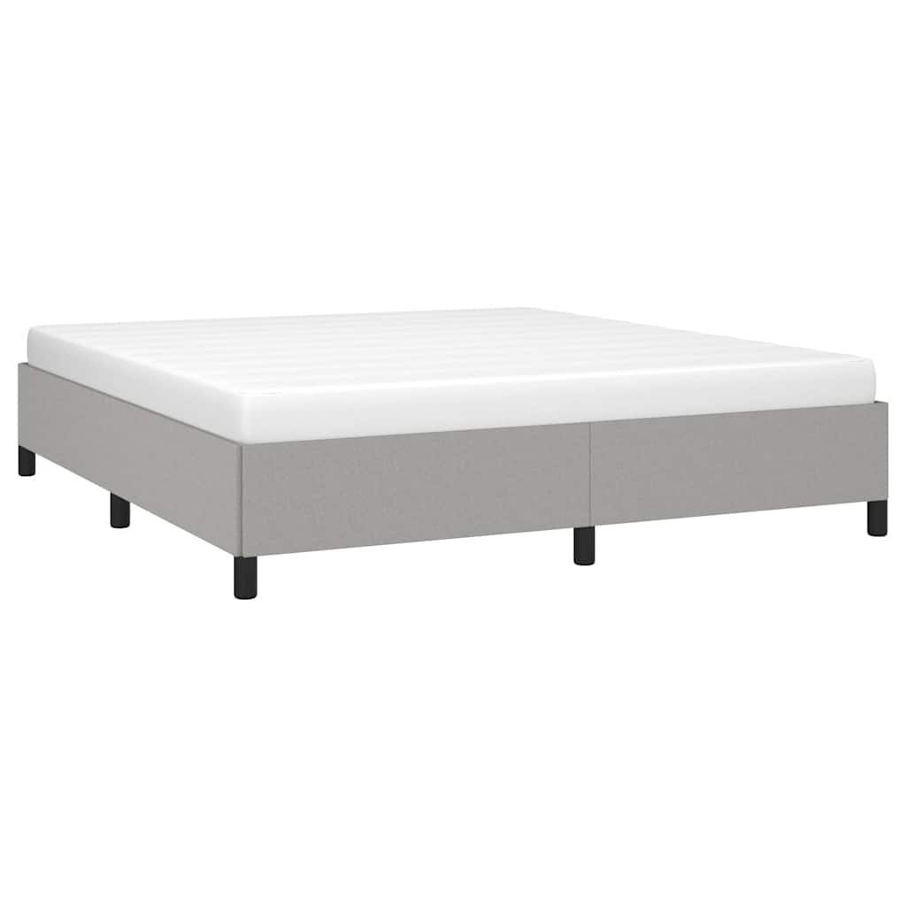 vidaXL Bedframe zonder matras stof lichtgrijs 160x200 cm grijs, foto 2