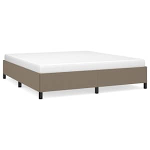 Rám postele bez matrace taupe 160 x 200 cm textil - obrázek 2