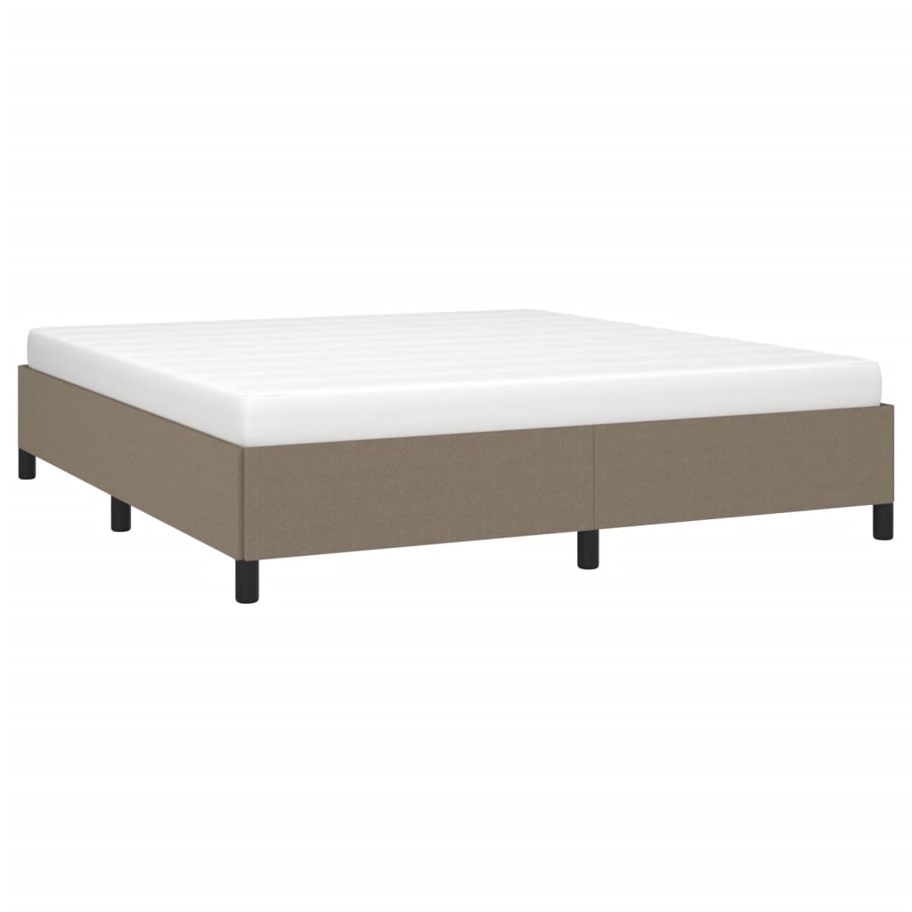 vidaXL Bedframe zonder matras stof taupe 160x200 cm afbeelding