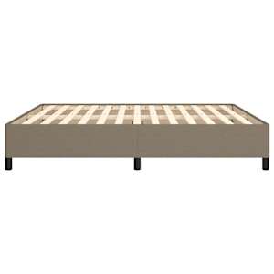 Rám postele bez matrace taupe 160 x 200 cm textil - obrázek 6