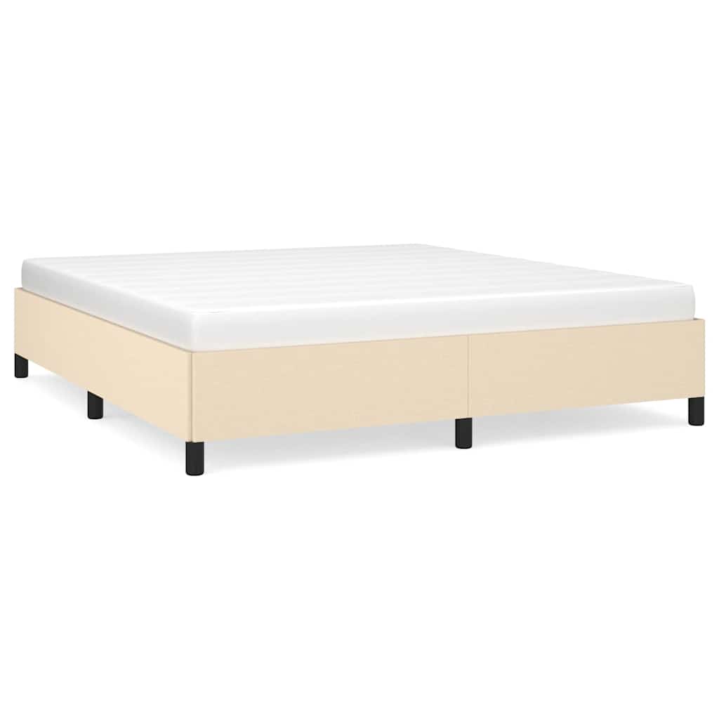 vidaXL Bedframe zonder matras stof crèmekleurig 160x200 cm, foto 3
