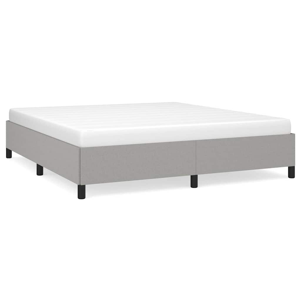 vidaXL Bedframe zonder matras stof lichtgrijs 180x200 cm grijs, foto 3