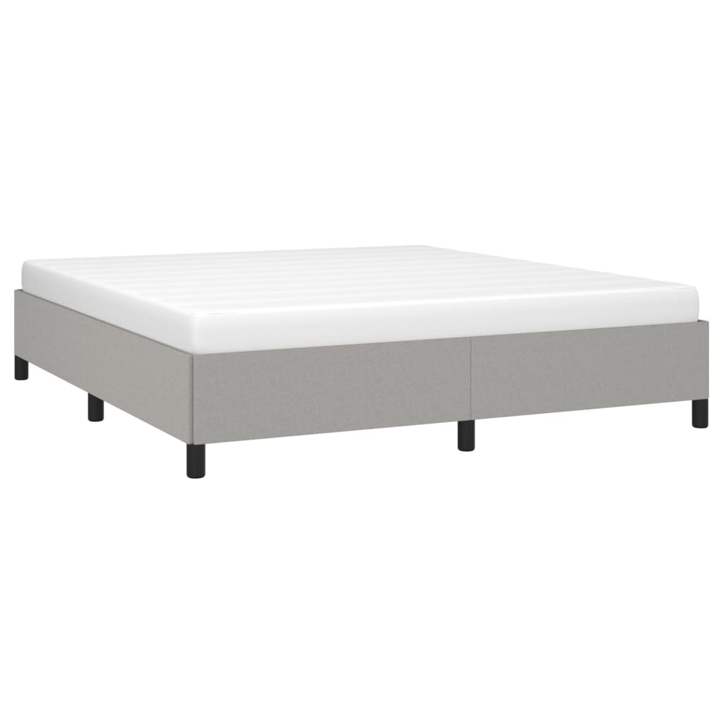 vidaXL Bedframe zonder matras stof lichtgrijs 180x200 cm afbeelding