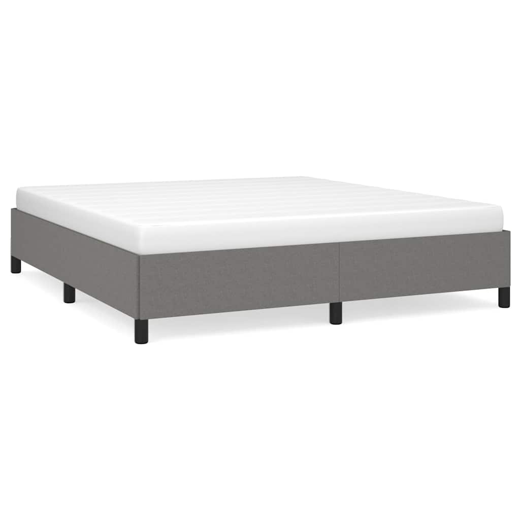 vidaXL Bedframe zonder matras stof donkergrijs 180x200 cm grijs, foto 3