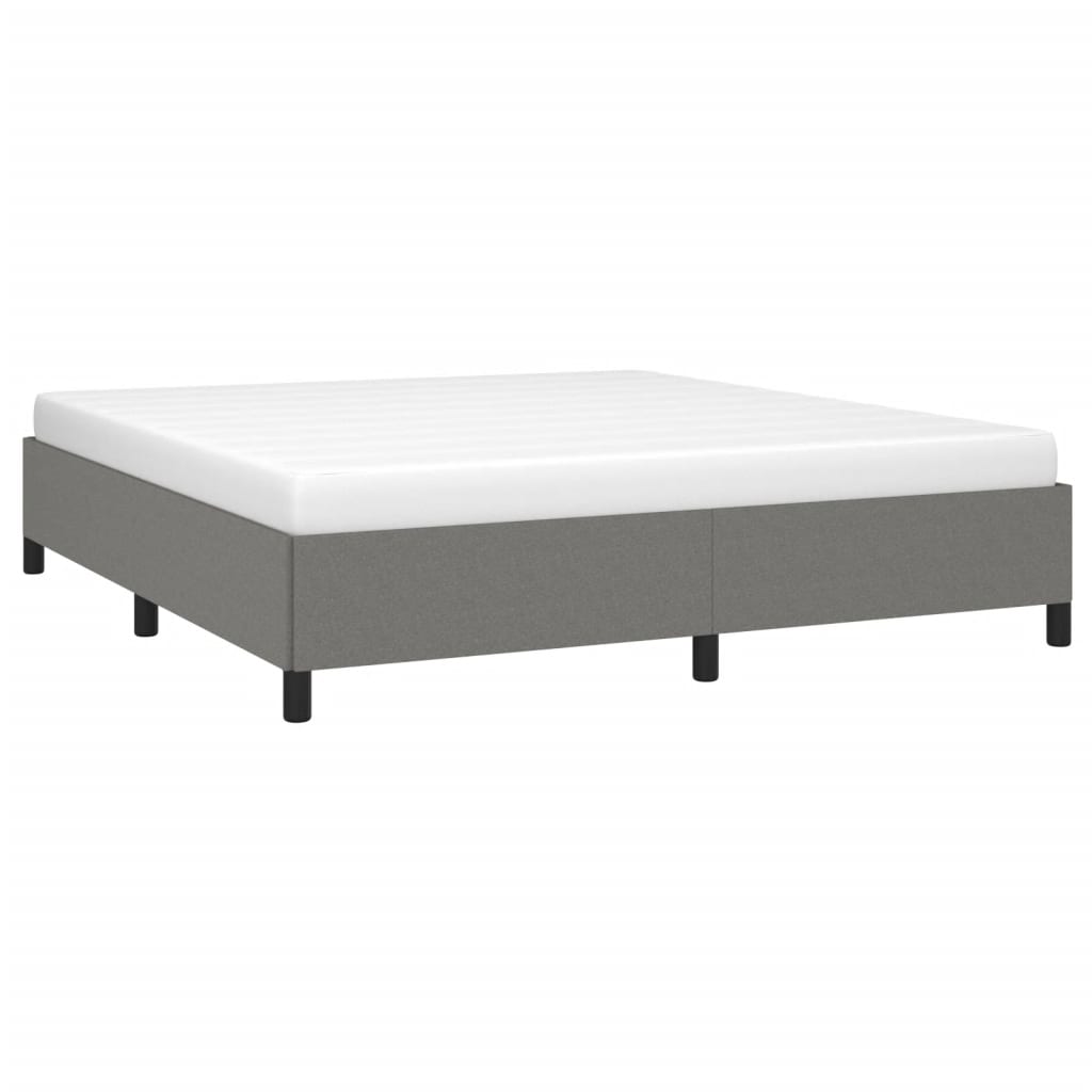 vidaXL Bedframe zonder matras stof donkergrijs 180x200 cm afbeelding