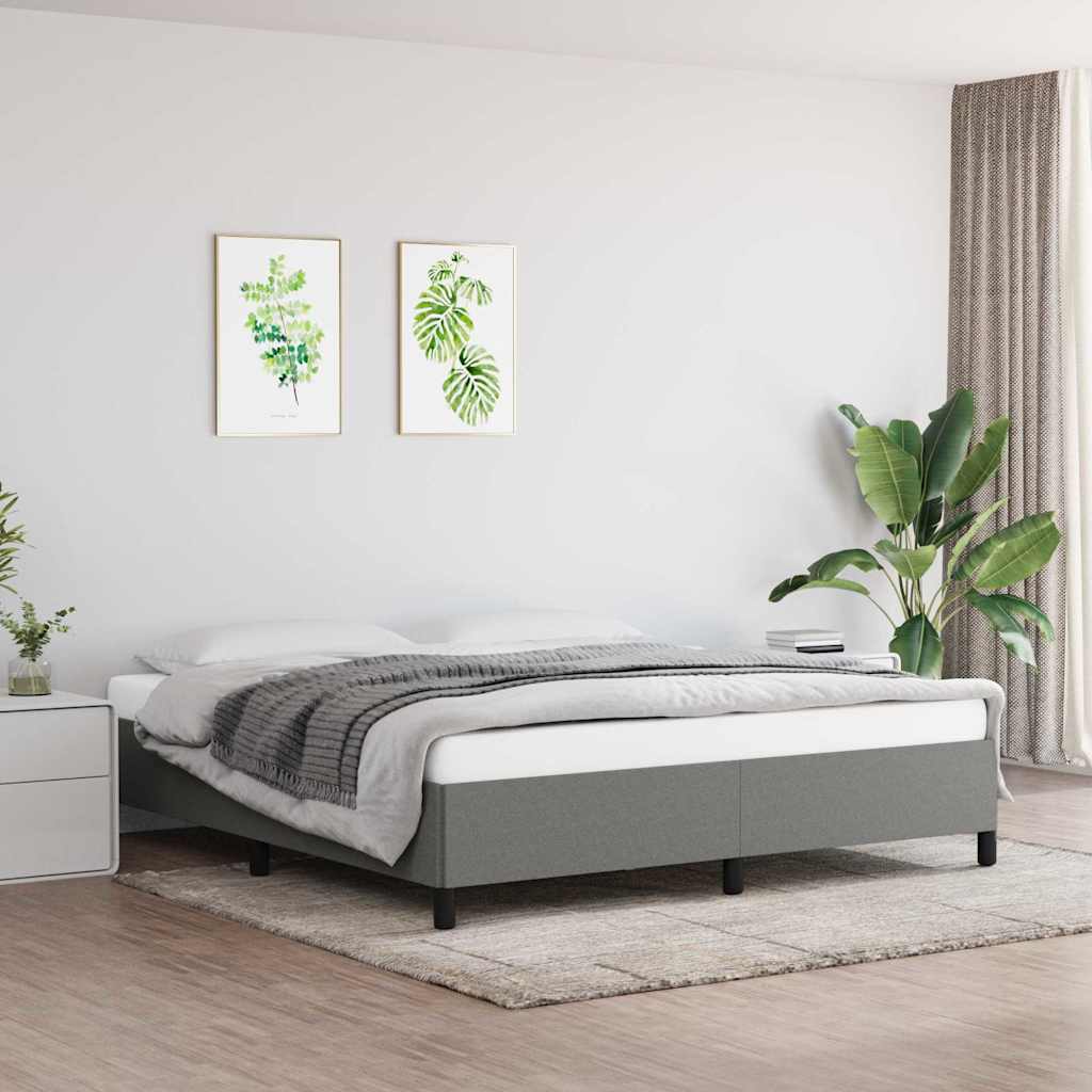 vidaXL sengeramme uden madras 180x200 cm stof mørkegrå