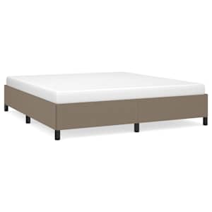 Rám postele bez matrace taupe 180 x 200 cm textil - obrázek 2