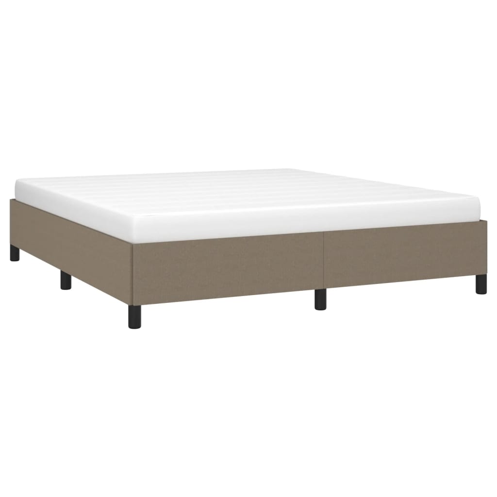 vidaXL Cadru de pat fără saltea, gri taupe, 180x200 cm, textil
