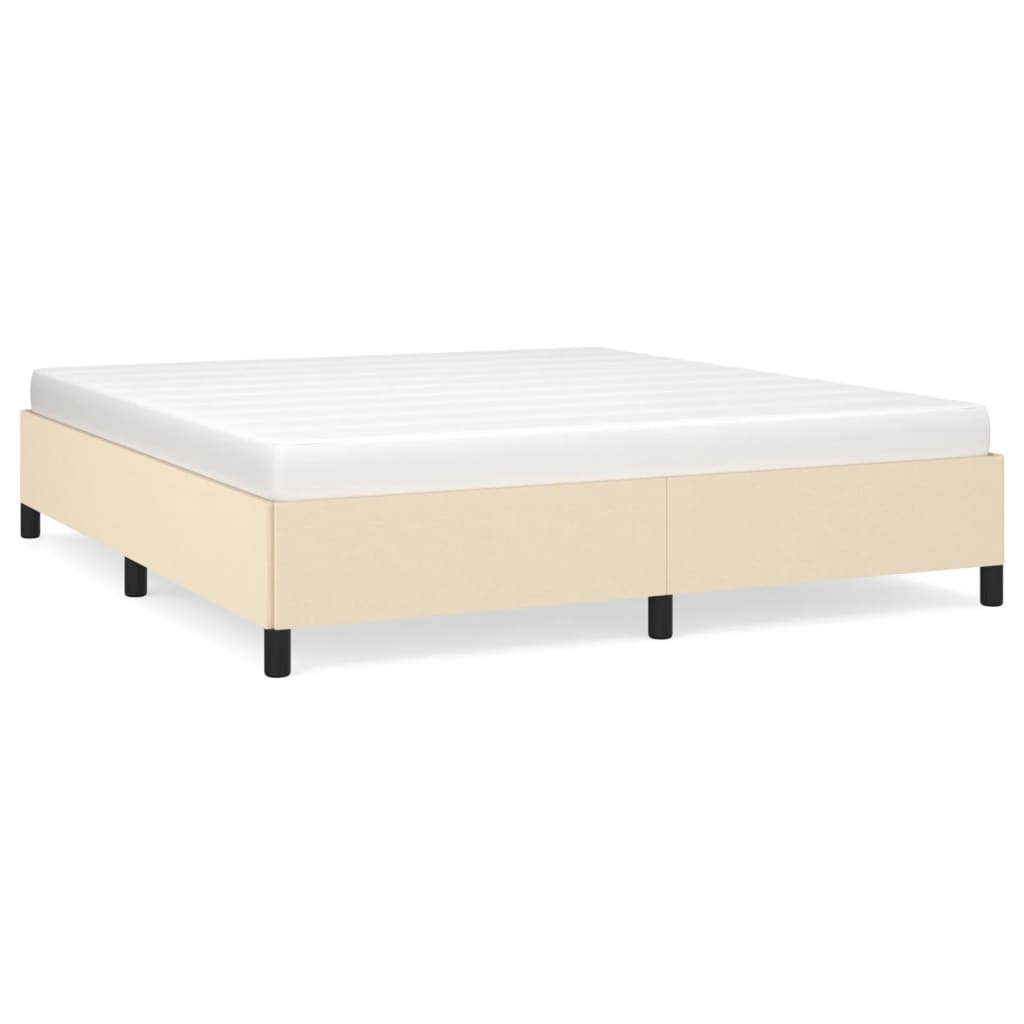 Thumbnail - vidaXL Bettgestell ohne Matratze Creme 180x200 cm Stoff