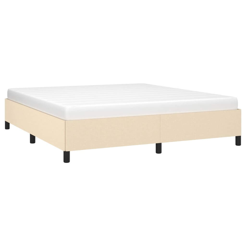 Thumbnail - vidaXL Bettgestell ohne Matratze Creme 180x200 cm Stoff