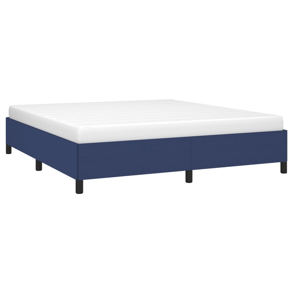 vidaXL Bedframe zonder matras stof blauw 180x200 cm afbeelding