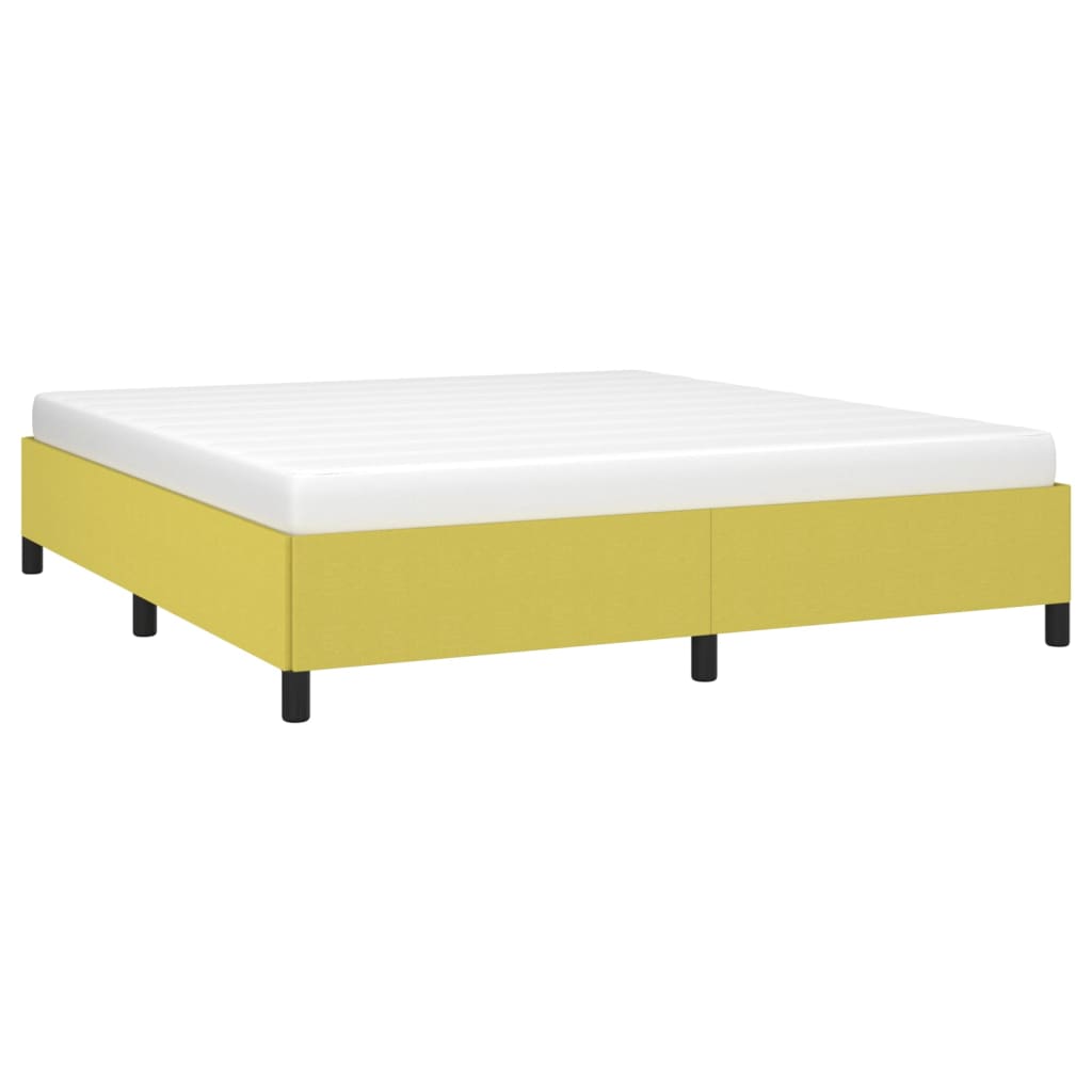 vidaXL Bedframe zonder matras 180x200 cm stof groen afbeelding