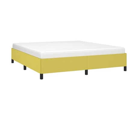 vidaXL Estrutura de cama sem colch&atilde;o 180x200 cm tecido verde