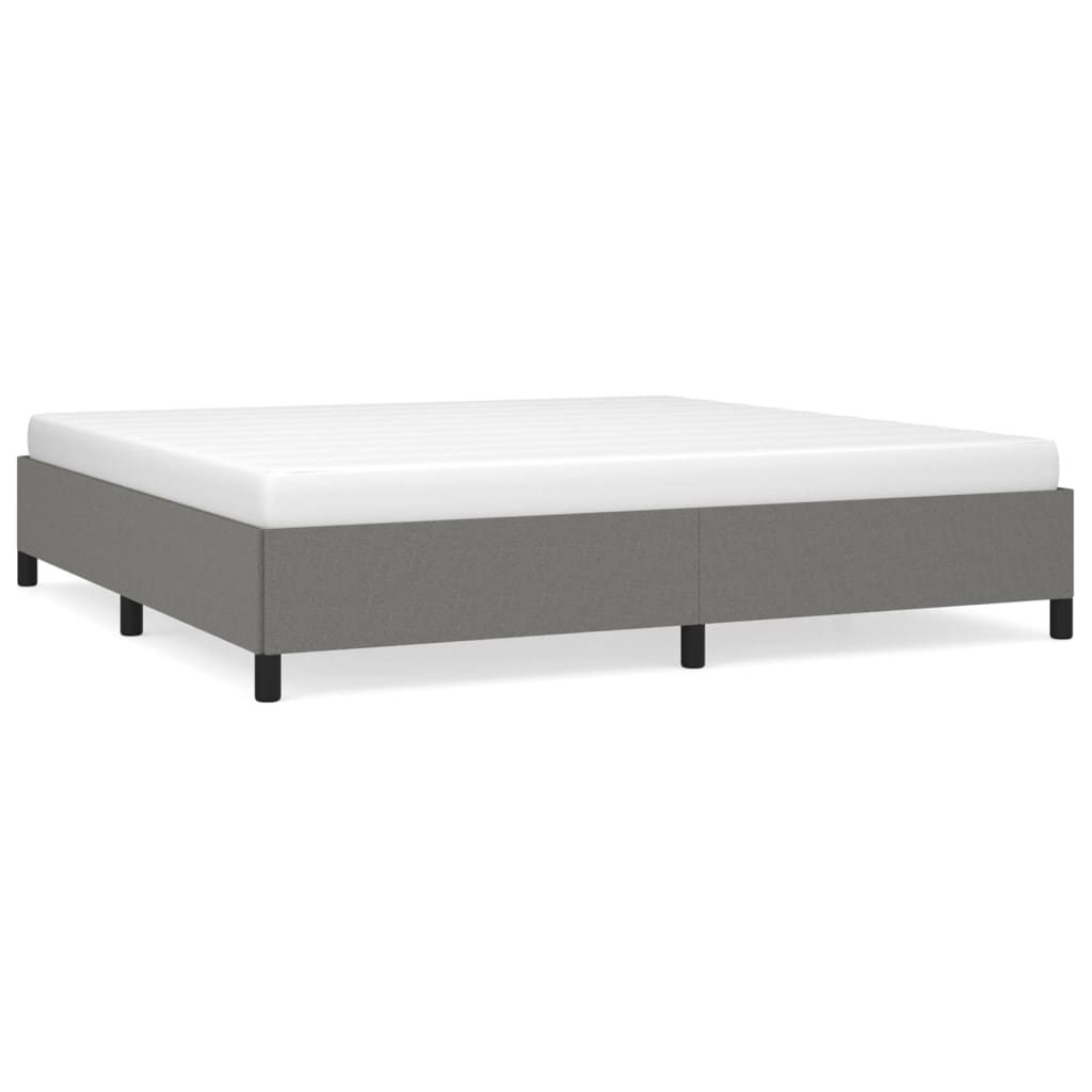 vidaXL Bedframe stof donkergrijs 200x200 cm