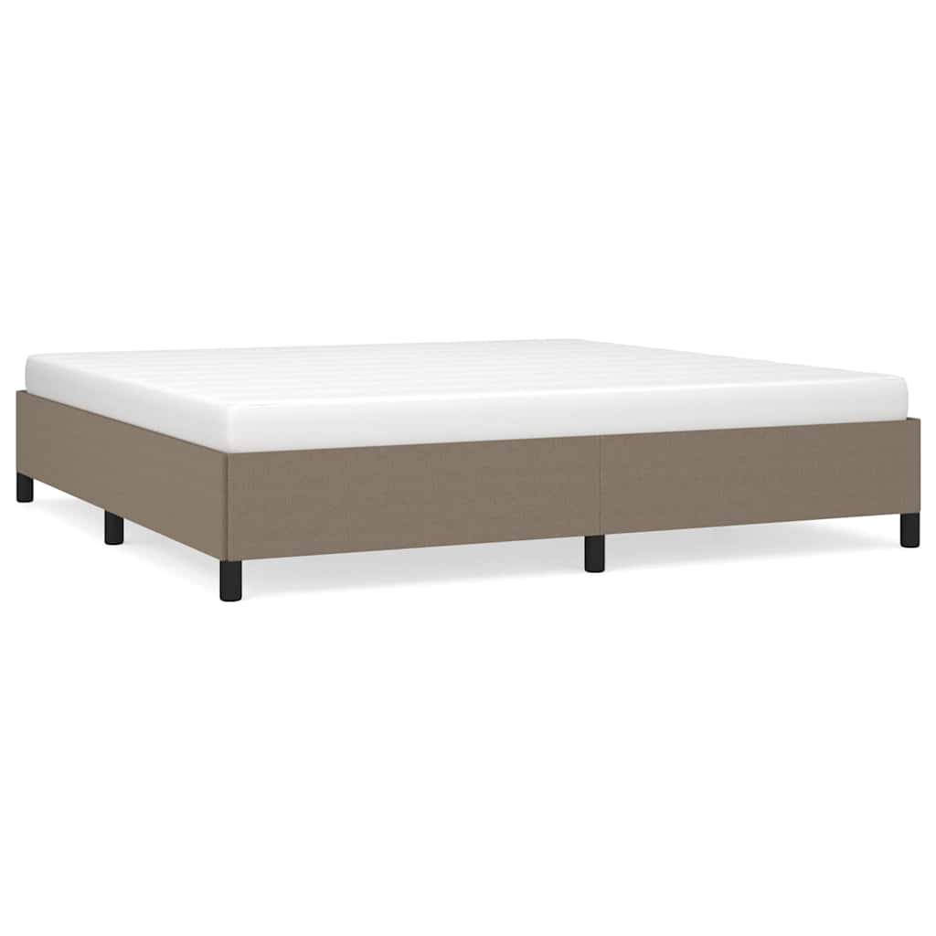vidaXL Bedframe zonder matras stof taupe 200x200 cm, foto 3