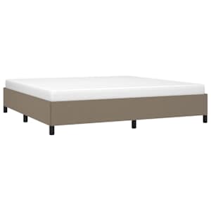 Rám postele bez matrace taupe 200 x 200 cm textil - obrázek 3