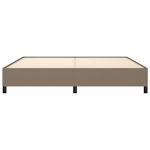 Rám postele bez matrace taupe 200 x 200 cm textil - obrázek 5