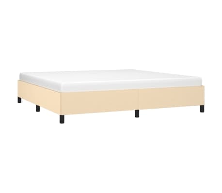 vidaXL Cadre de lit Crème 200 x 200 cm Tissu