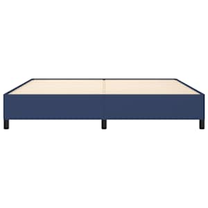 Rám postele bez matrace modrý 200 x 200 cm textil - obrázek 5