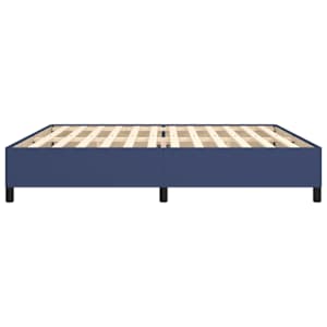 Rám postele bez matrace modrý 200 x 200 cm textil - obrázek 6