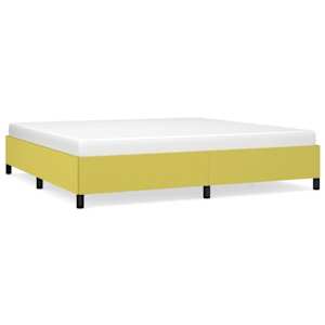 vidaXL Voodiraam ilma Madratsita Roheline 200x200 cm kangas