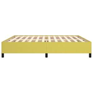 Rám postele bez matrace zelený 200 x 200 cm textil - obrázek 6