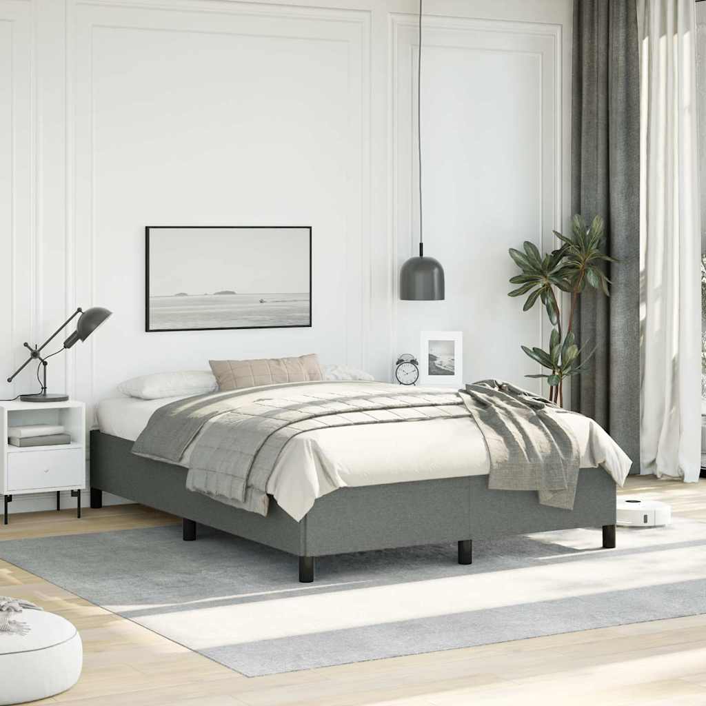 vidaXL Rama ��ka bez materaca, ciemnoszara, 137x190 cm, materia�