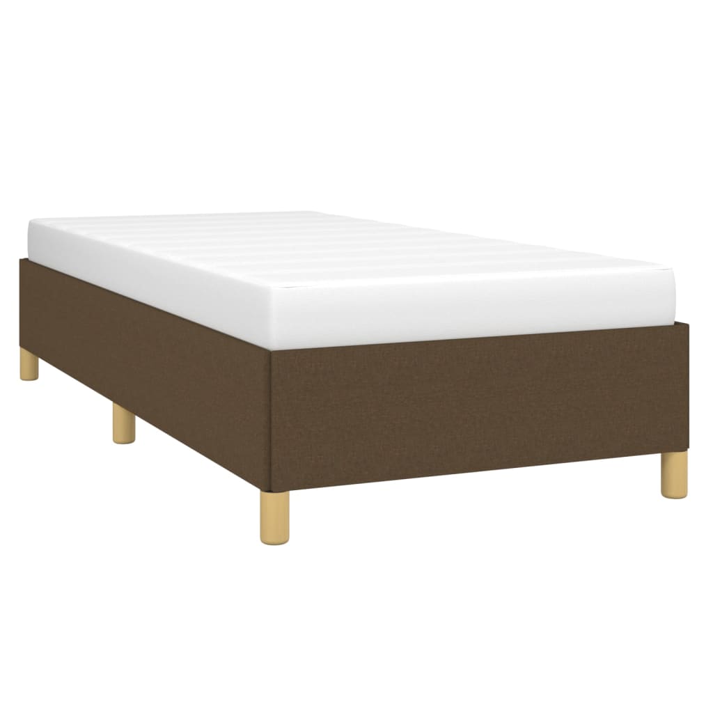 vidaXL Bedframe zonder matras 80x200 cm stof donkerbruin afbeelding
