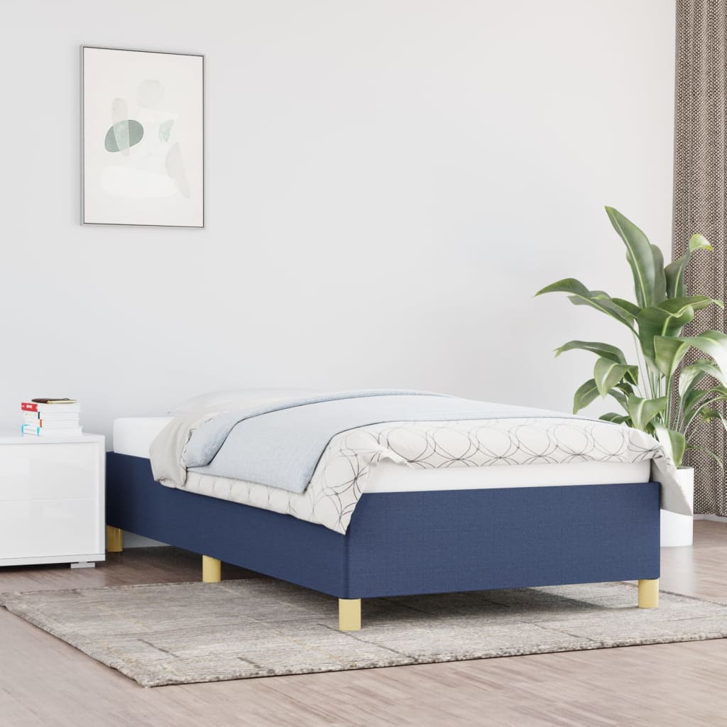 vidaXL sengeramme uden madras 90x190 cm stof blå billede