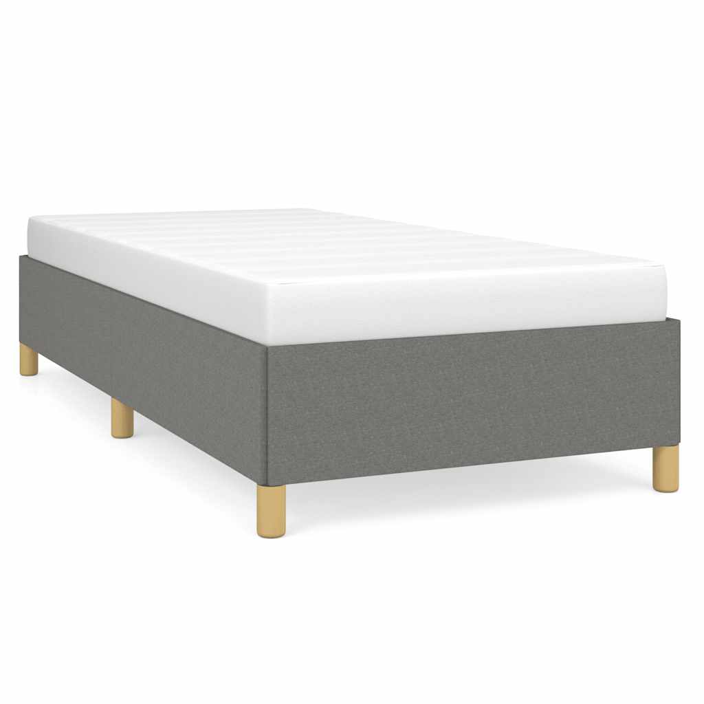 E-shop vidaXL Posteľ bez matraca tmavosivá 90x200 cm látka