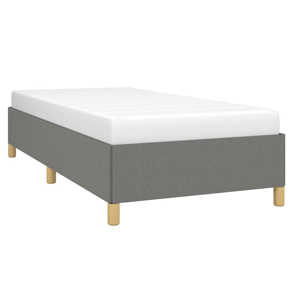 vidaXL Bedframe zonder matras 90x200 cm stof donkergrijs afbeelding