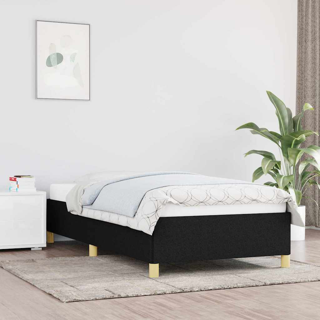 vidaXL Rama ��ka bez materaca Czarna 90x200 cm Tkanina