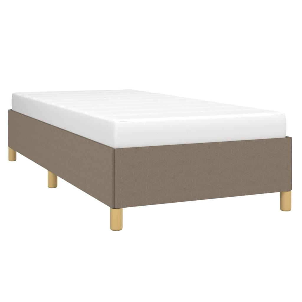 vidaXL Bedframe zonder matras 100x200 cm stof taupe afbeelding