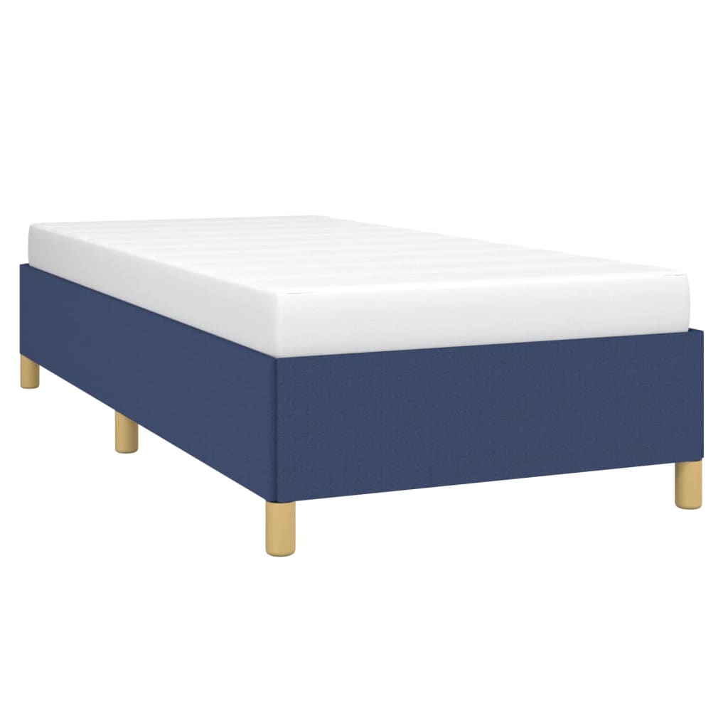 vidaXL Bedframe zonder matras 100x200 cm stof blauw afbeelding
