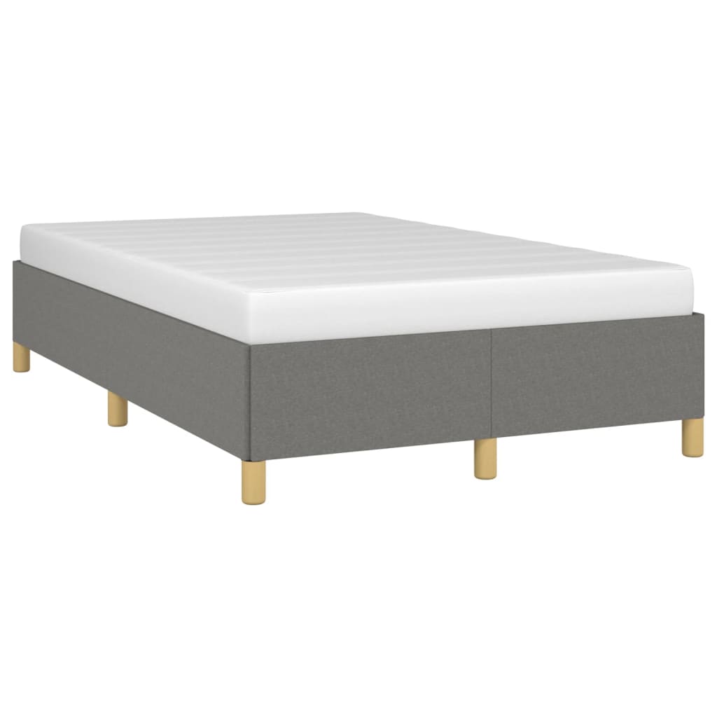 vidaXL Bedframe zonder matras 120x200 cm stof donkergrijs afbeelding