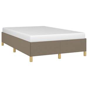 Rám postele bez matrace taupe 120 x 200 cm textil - obrázek 3