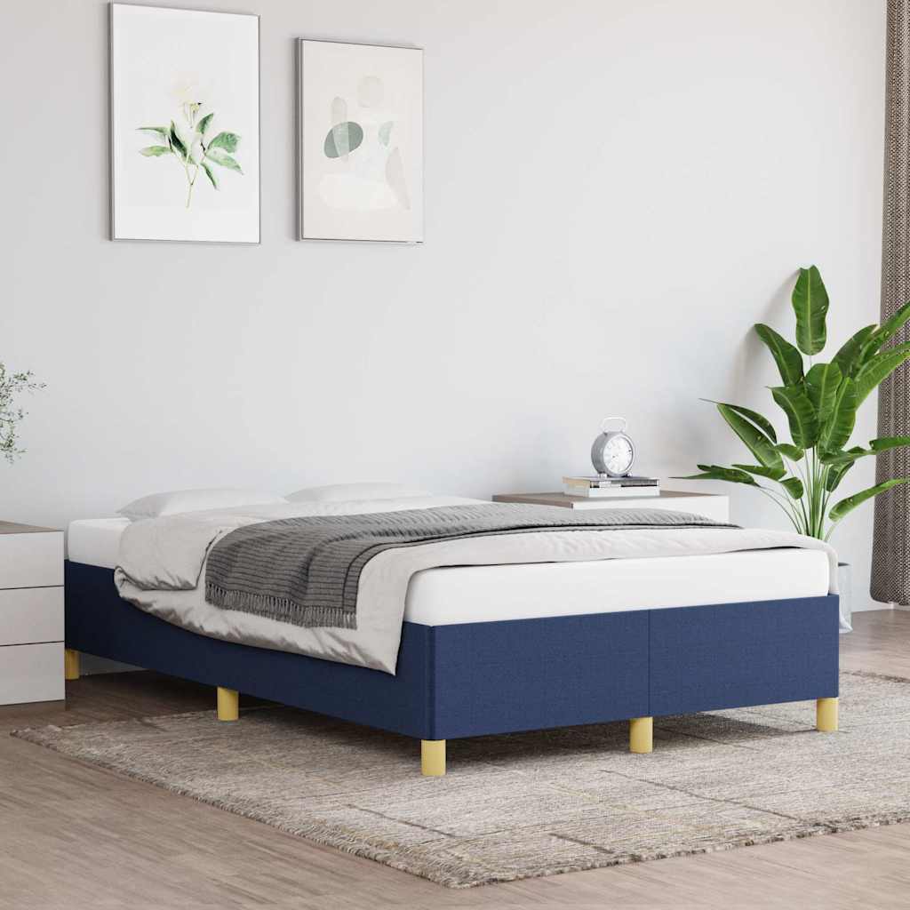 vidaXL Rama ��ka bez materaca Niebieska 120x200 cm Tkanina