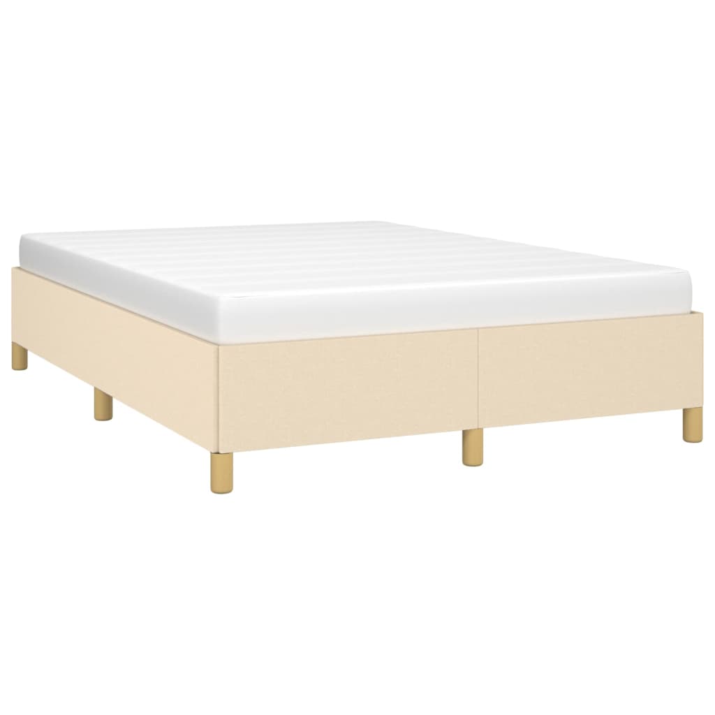 Thumbnail - vidaXL Bettgestell ohne Matratze Creme 140x190 cm Stoff