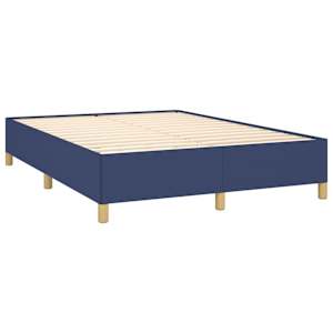 Rám postele bez matrace modrý 140 x 190 cm textil - obrázek 4
