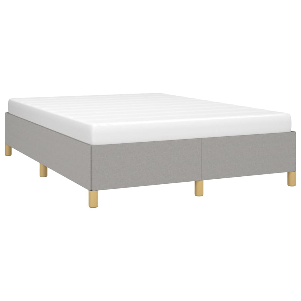 vidaXL Bedframe zonder matras stof lichtgrijs 140x200 cm afbeelding
