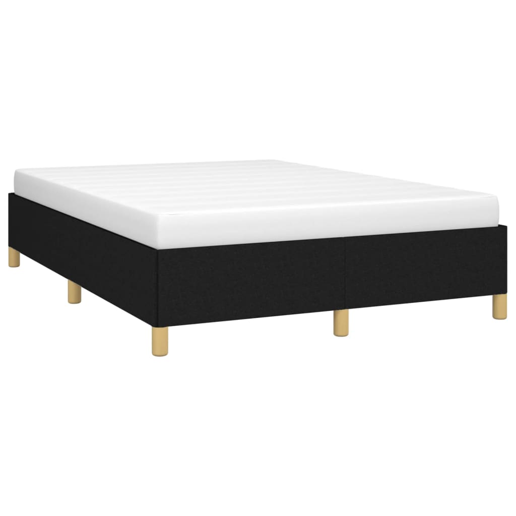 vidaXL Bedframe zonder matras stof zwart 140x200 cm afbeelding