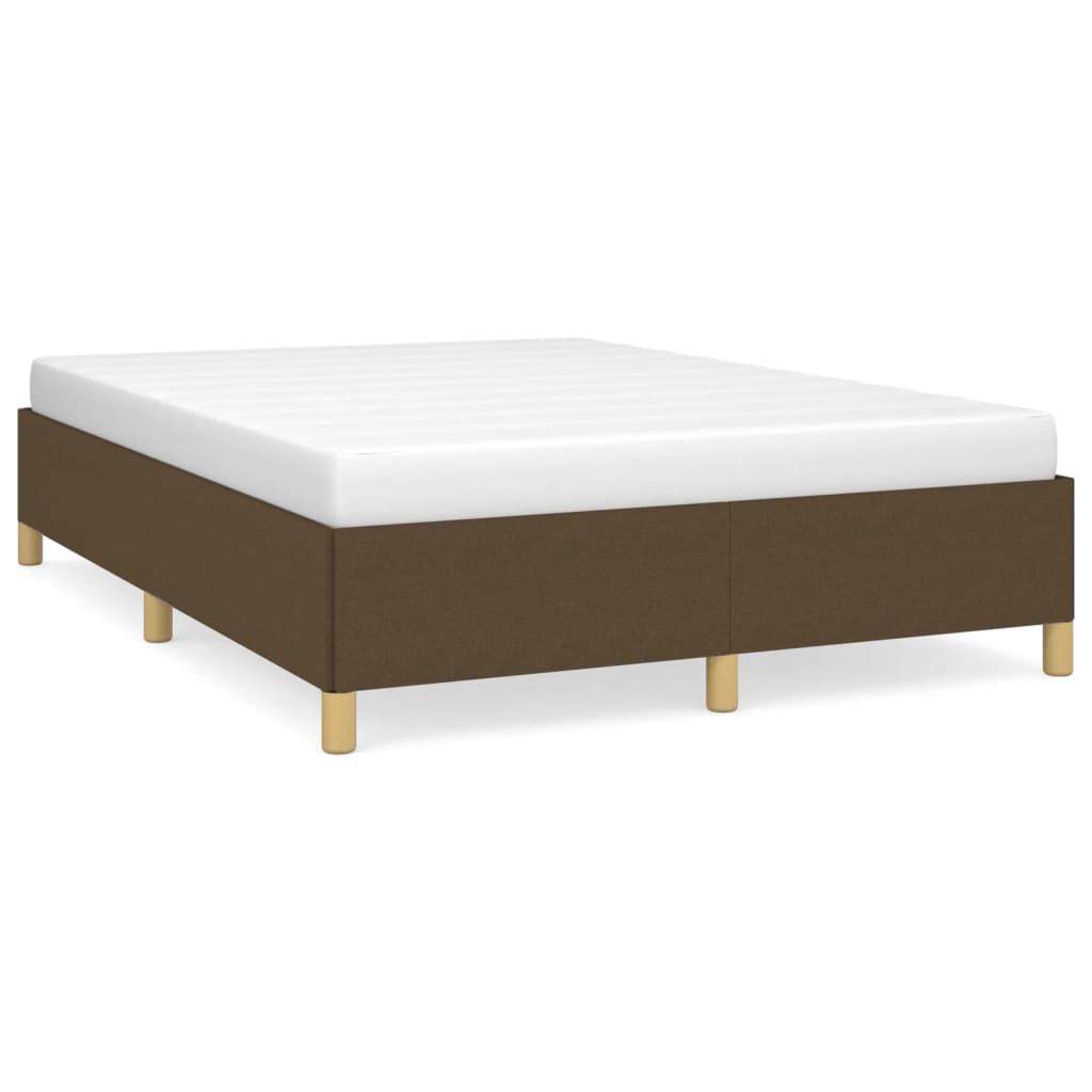 vidaXL Bedframe stof donkerbruin 140x200 cm