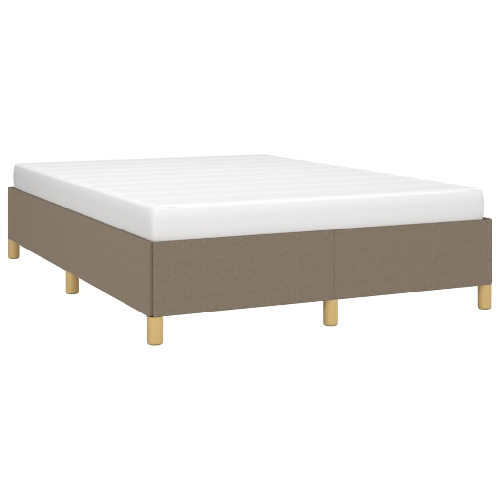 vidaXL Bedframe zonder matras stof taupe 140x200 cm afbeelding