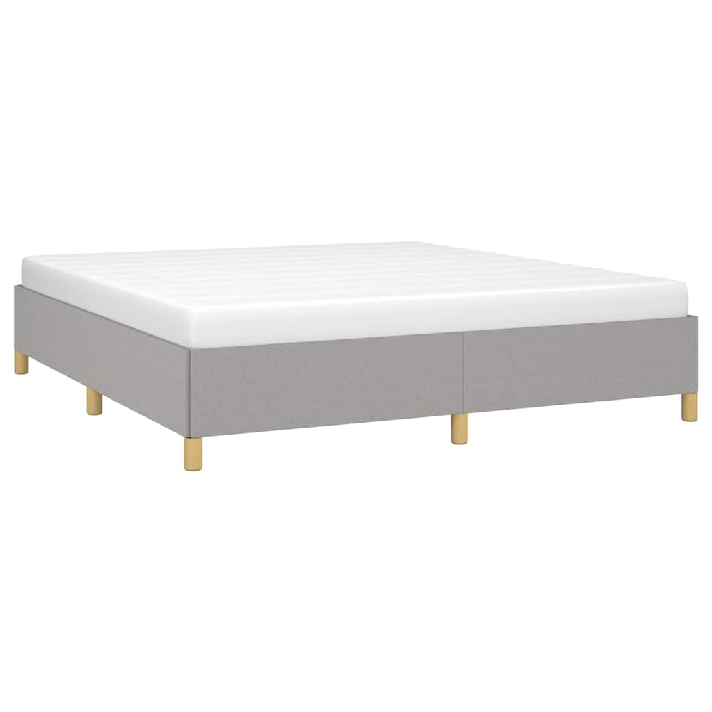 vidaXL Bedframe zonder matras stof lichtgrijs 160x200 cm grijs, foto 2