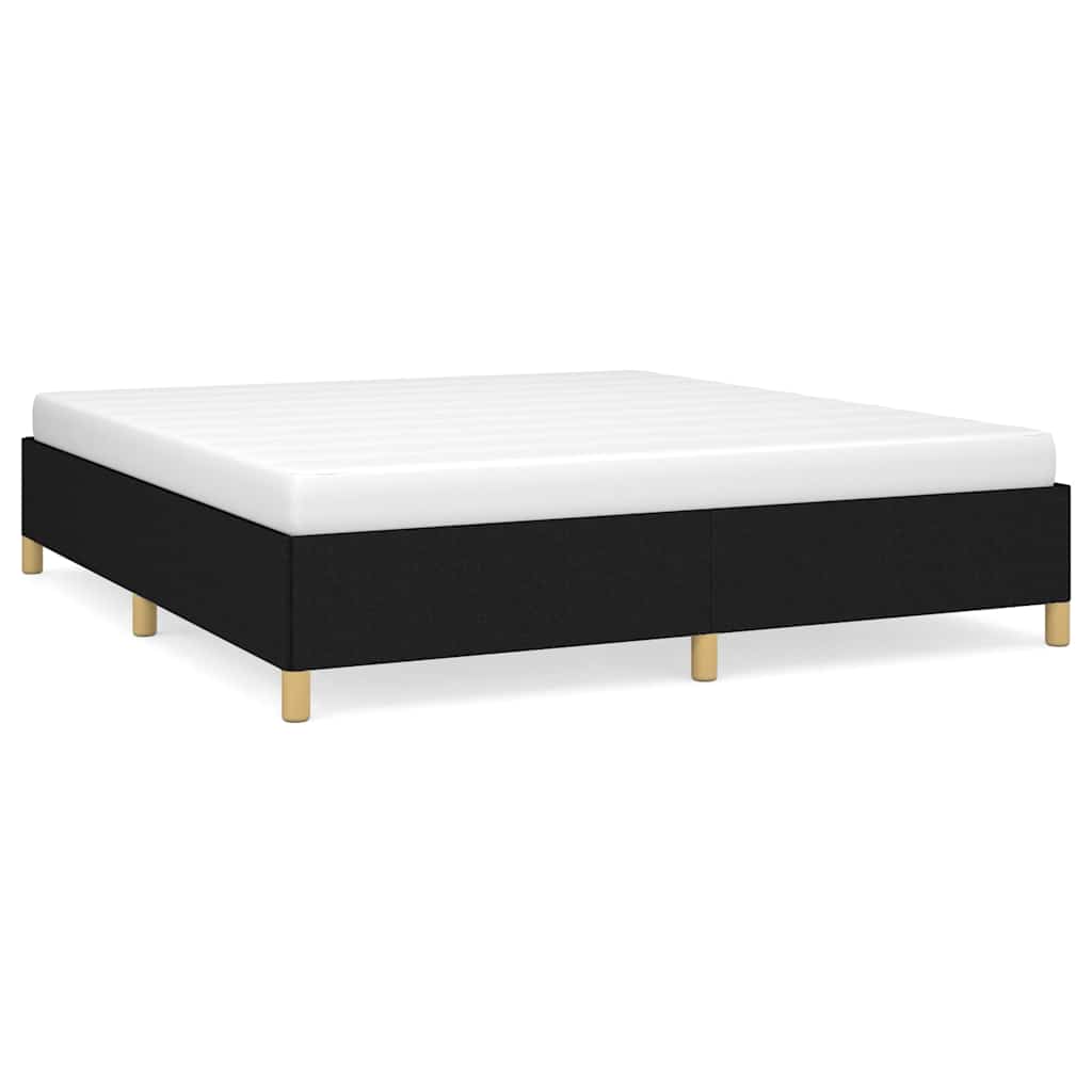 vidaXL Bedframe zonder matras stof zwart 160x200 cm, foto 3