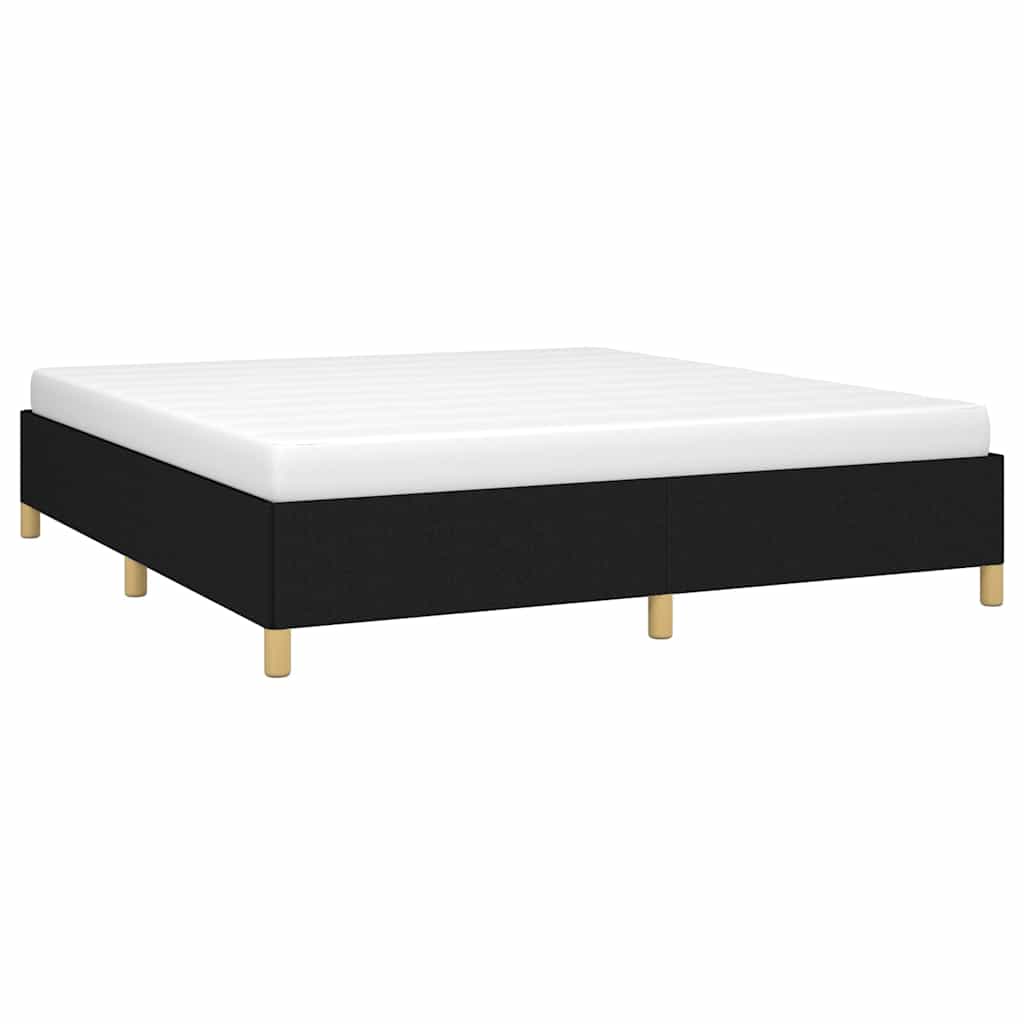 vidaXL Bedframe zonder matras stof zwart 160x200 cm, foto 2